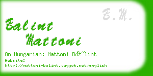 balint mattoni business card